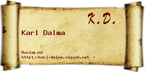 Karl Dalma névjegykártya